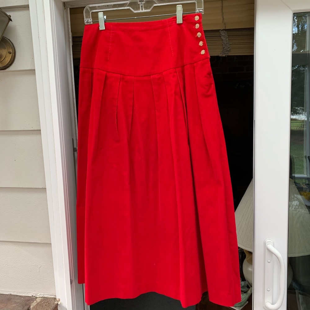Allen Solly red corduroy skirt Sz 10